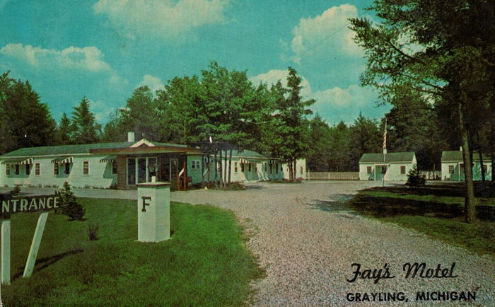 Fays Motel (Grayling Extended Stay) - Vintage Postcard (newer photo)